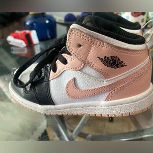 Jordan’s 1, size 9C Color Pink, white , Black